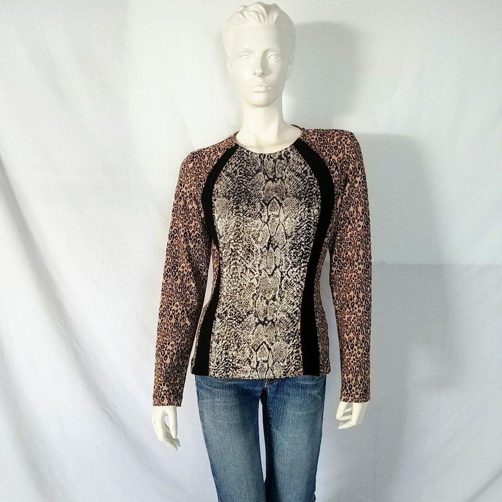 Wren Multi Animal Print Long Sleeve Top